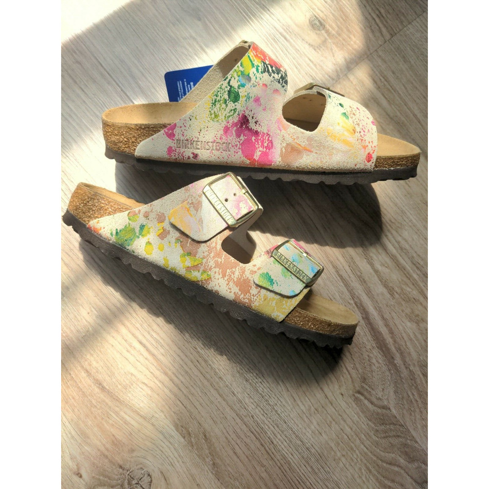 Birkenstock Arizona Flower Crush Suede Sandals - Picture 10 of 12
